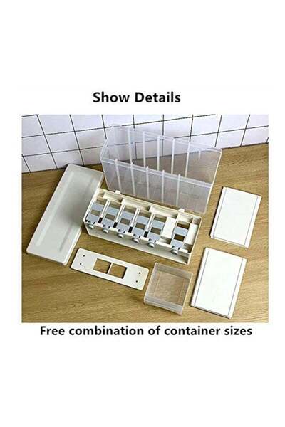 BLOOMING TIME Wall Mounted Large Capacity Moisture Proof Grain Storage Multi-Compartment Dispenser
