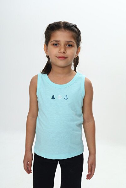 Toontoy Unisex Children's Printed Crew Neck Basic Undershirt