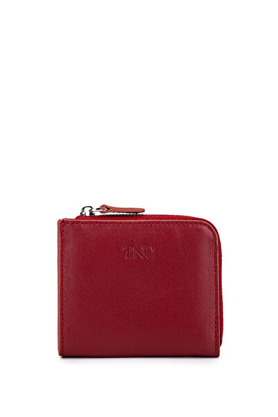 Tamer Tanca Women's Genuine Leather Claret Red Card Holder