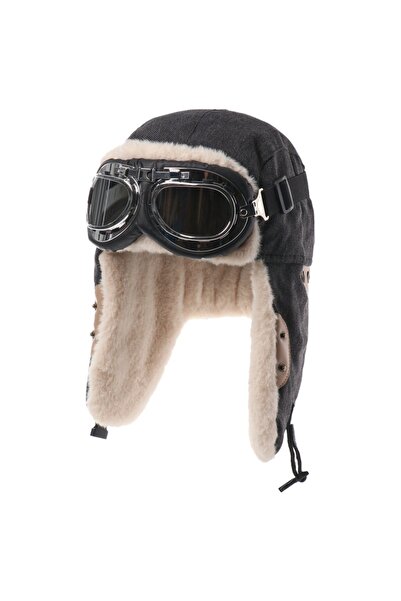OEM Pilot helmet and goggles, flight suit accessories, pilot helmet with ear flaps, adult winter style