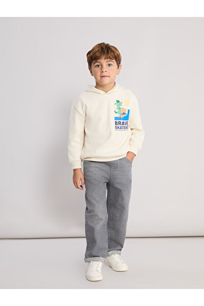 LC Waikiki Kids Gray Elastic Waist Boys' Jeans