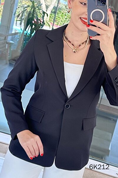 İnce Topuk Double Crepe Blazer Jacket 6K212