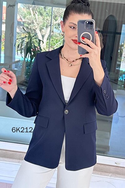 İnce Topuk Double Crepe Blazer Jacket 6K212
