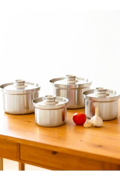 tiba 4-piece small aluminum refrigerator pot set, sizes 12/14/16/18 cm, equivalent to 0.75/1.25/1.75/2.5 liters