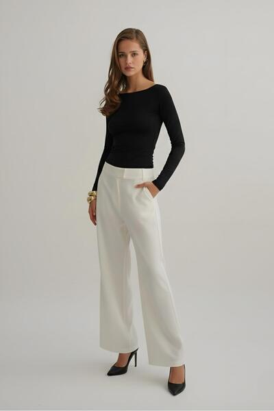 Baluxe Black Boat Neck Modal Long Sleeve Blouse