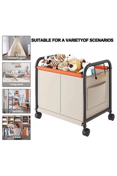 BLOOMING TIME Toy Box Storage with Wheels - Removable Portable Toy Chest for Kids