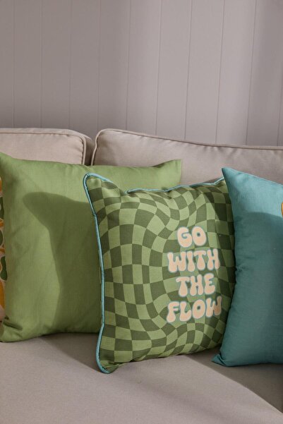 Vanilla Home Flowgrid 3-Piece Throw Pillow Cover Set