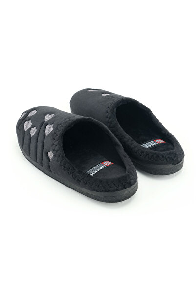 GEZER Papuci de iarnă pentru femei, din PU, cu talpă confortabilă, cu design brodat, pentru casă și grădină