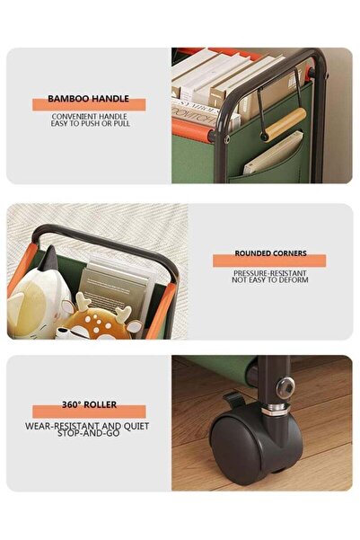 BLOOMING TIME Toy Box Storage with Wheels - Removable Portable Toy Chest for Kids