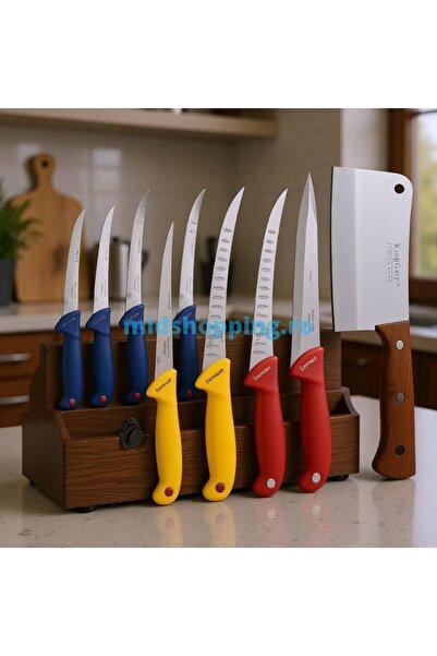 xpress sales Set of 8 knives + cleaver for professional butchery, made in Germany