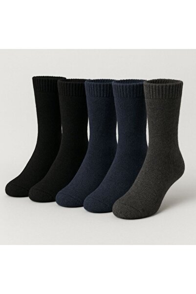 MARİA CALZE Șosete termice de iarnă pentru bărbați, 5 bucăți – prosop gros, p...