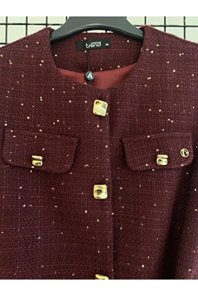 Armine TREND Tweed Suit with Vest Belt Detail Skirt-25Kt688