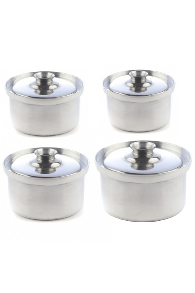 tiba 4-piece small aluminum refrigerator pot set, sizes 12/14/16/18 cm, equivalent to 0.75/1.25/1.75/2.5 liters
