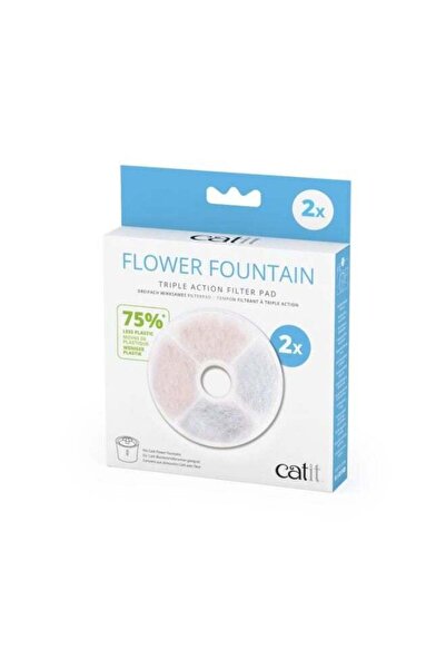 Catit فلتر نافورة الزهور ثلاثي المفعول، قطعتان