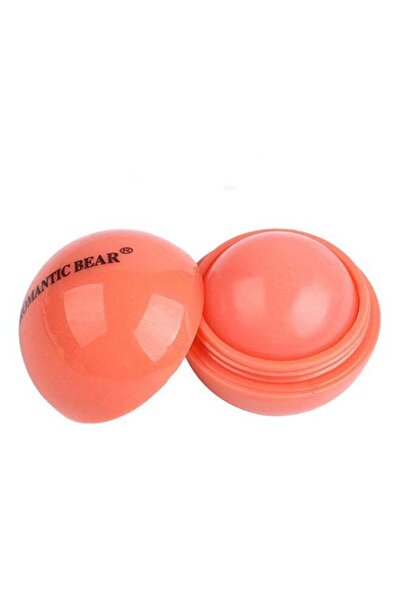 Romantic Bear Ball Shaped Moisturizing Lip Balm - Orange