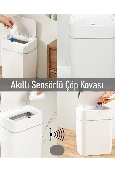 TOHA Sensörlü - Otomatik Açılıp Kapanan Çöp Kovası - 20 Litre - Follow Me