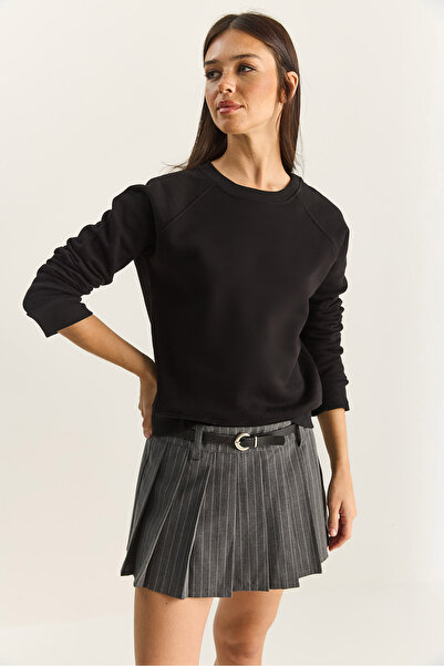 Bianco Lucci Women's Raglan Sleeve Oversized Sweatshirt 60283859