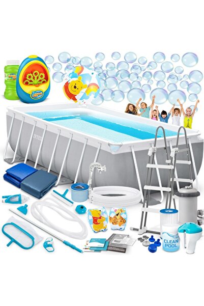 Other Basen ogrodowy stelażowy 488 x 244 x 107 cm 21w1 INTEX 26792 + maszynka...