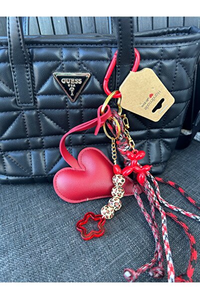 OEM Heart Detailed Bag Accessory Charm Keychain Bag Charm