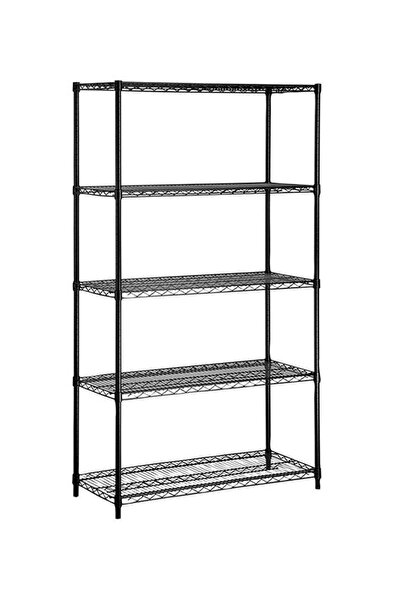 HONEY CAN DO 5-Tier Adjustable Storage Shelf Black 120x30x45cm