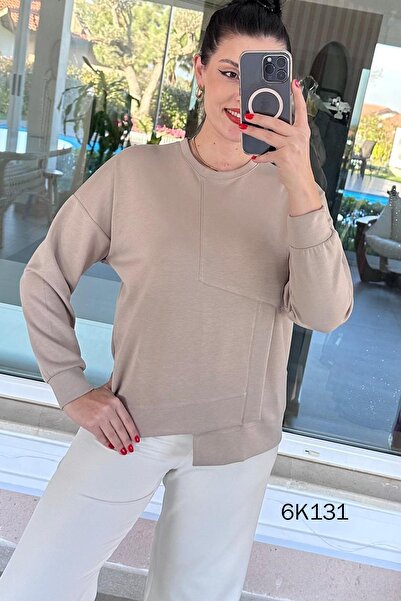 İnce Topuk Crew Neck Modal Sweatshirt 6K131