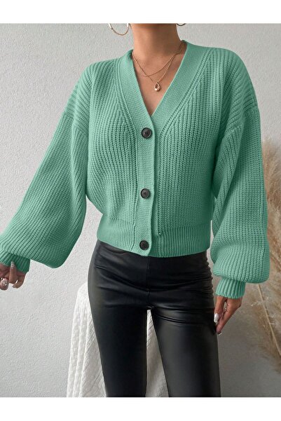 WE AND ME Jachetă scurtă pentru femei Selanik, tricot cu nasturi