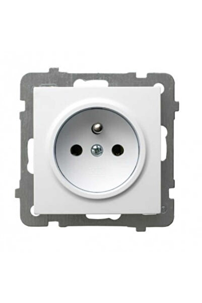 OSPEL Priză simplă albă cu împământare 2P+Z fără ramă