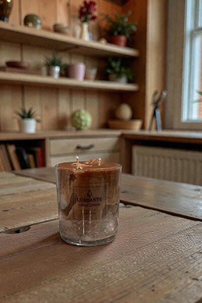 Lumiarte Ice Latte – Kahve Kokulu Cam Kavanoz Mum (380 ml)