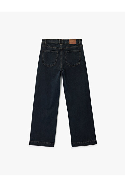 Koton Straight Wide Leg Jean Trousers with Pockets - Wide Leg Jeans