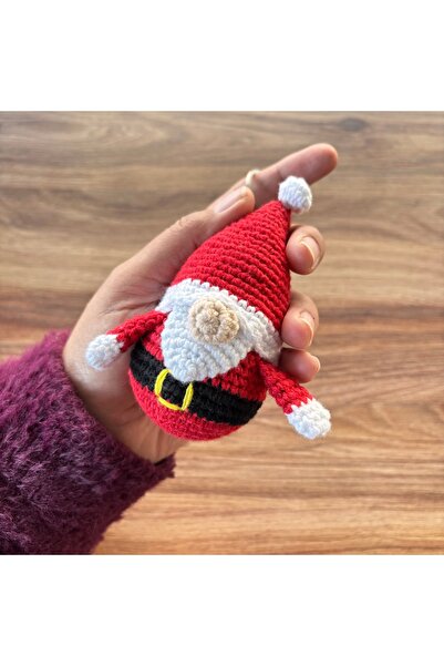 marifetli tığım El Yapımı Amigurumi Noel Baba Figürü – Yılbaşı Hediyelik – Ör...