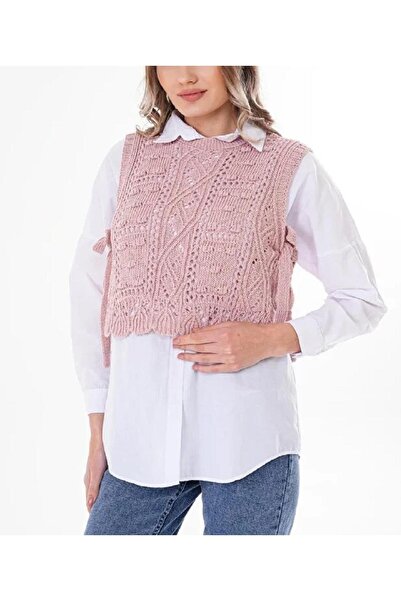 hipatu Belted Pompom Sweater (1660)