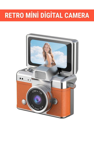 WUNİT Mini Dijital Kamera Retro Ekranlı 1080 P HD 1,47 Inç Döndürülebilir Ekr...