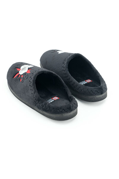 GEZER Women's Winter Pu Comfortable Sole Embroidered Design Home Garden Slippers