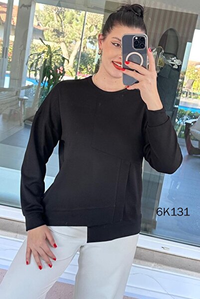 İnce Topuk Crew Neck Modal Sweatshirt 6K131