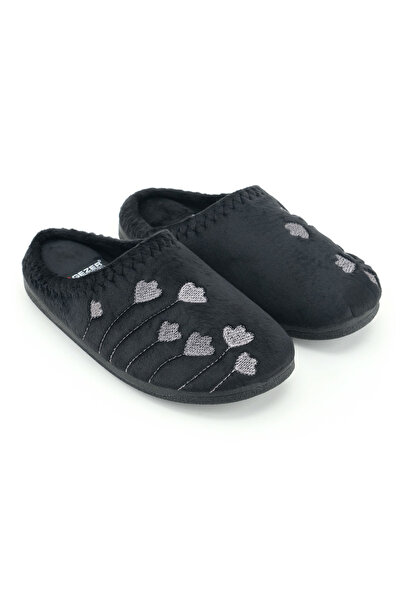 GEZER Papuci de iarnă pentru femei, din PU, cu talpă confortabilă, cu design brodat, pentru casă și grădină