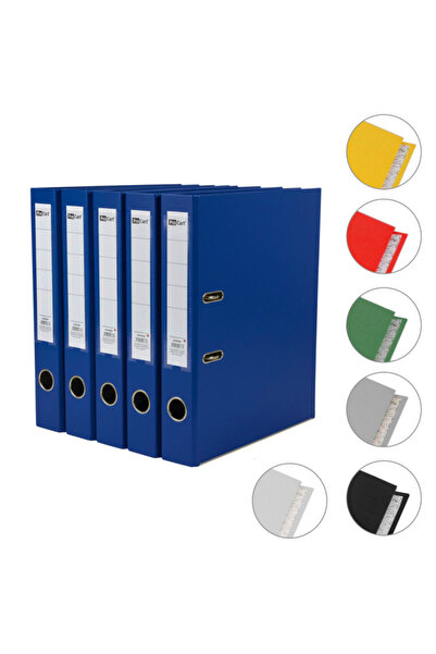 PROCART Biblioraftă laminată, format A4, lățime cotor 5 cm, set de 5 bucăți Verde