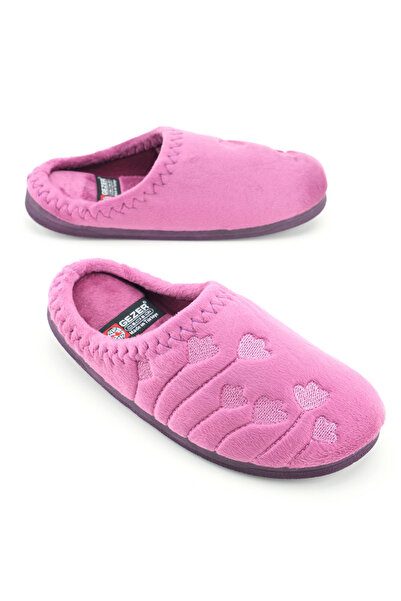 GEZER Papuci de iarnă pentru femei, din PU, cu talpă confortabilă, cu design brodat, pentru casă și grădină