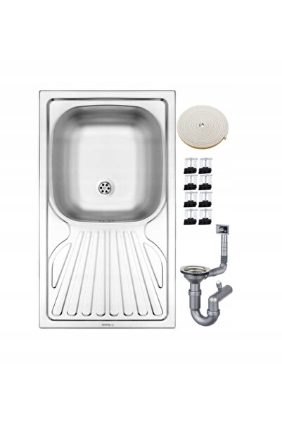 Other Chiuvetă de bucătărie încorporată în oțel cu o cuvă, 76 x 43 cm