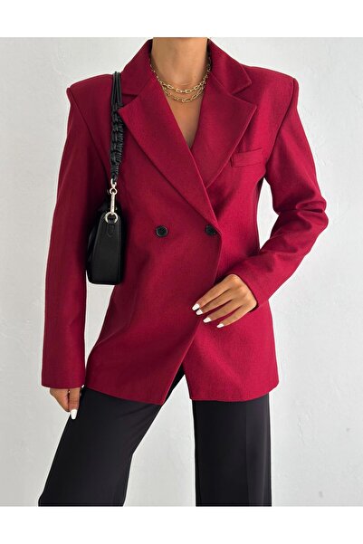 UNBOX بليزر مخملي بأزرار