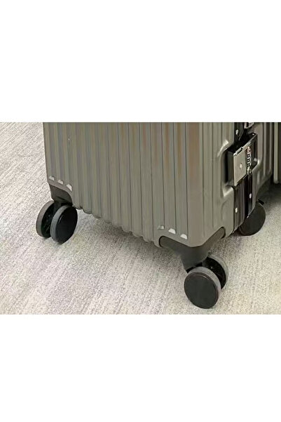 NKX Set of Three Aluminum Hard Shell Trolley Suitcases with 4 Spinner Wheels Size 20*24*28 Inchs