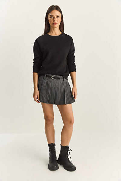 Bianco Lucci Women's Raglan Sleeve Oversized Sweatshirt 60283859