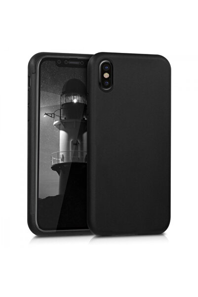 KWmobile Case for Apple iPhone X / iPhone XS, Silicone, Black, 43750.01