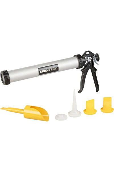 Strend Pro Pistol, presă, cartuș de silicon, tub, 600 ml, cu set de accesorii, 5 bucăți,