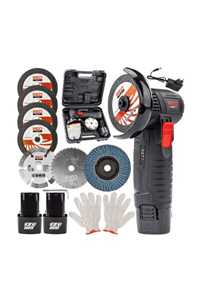 Red Technic Mini polizor unghiular cu acumulator, 12 V, capacitate baterie 2 Ah,