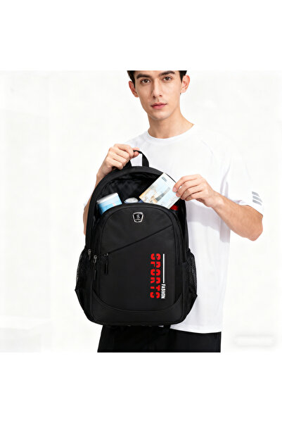 Generic Large-capacity travel backpack, men's and women's style, casual laptop bag