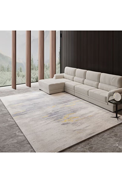 NKX سجادة غرفة معيشة فاخرة من Nordic Light ذات قاعدة بلاستيكية مخملية كريستالية 160 × 230 سم