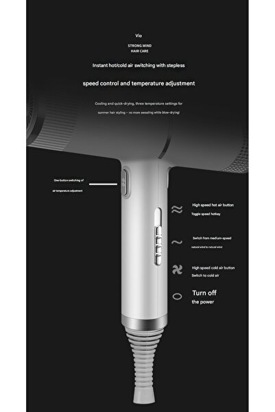 OEM Fashion Variable Speed Hair Dryer for Home & Salon Ionic Blow Dryer