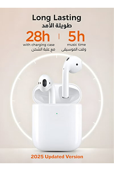 Joyroom Wireless Bluetooth Earphones with Charging Case, Compatible with all Smartphones, White