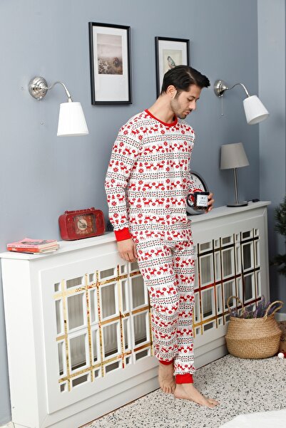 Welike Men's pajamas with Christmas Reindeer motifs