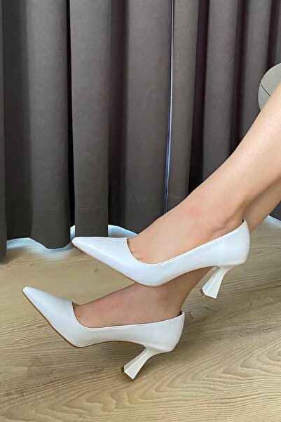 asmi shoes Women's Samba White Patent Leather 7 cm Stiletto